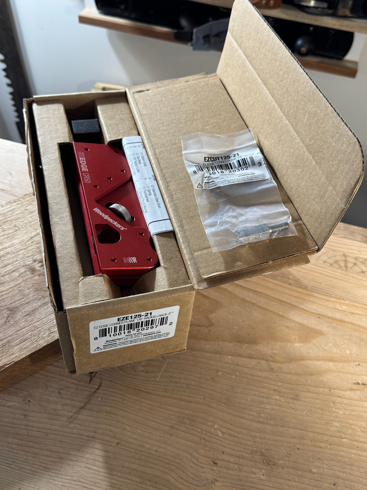 Woodpeckers EZ EDGE CR50 Corner Plane 1/8” Radius + RACK-IT plus one extra cutter