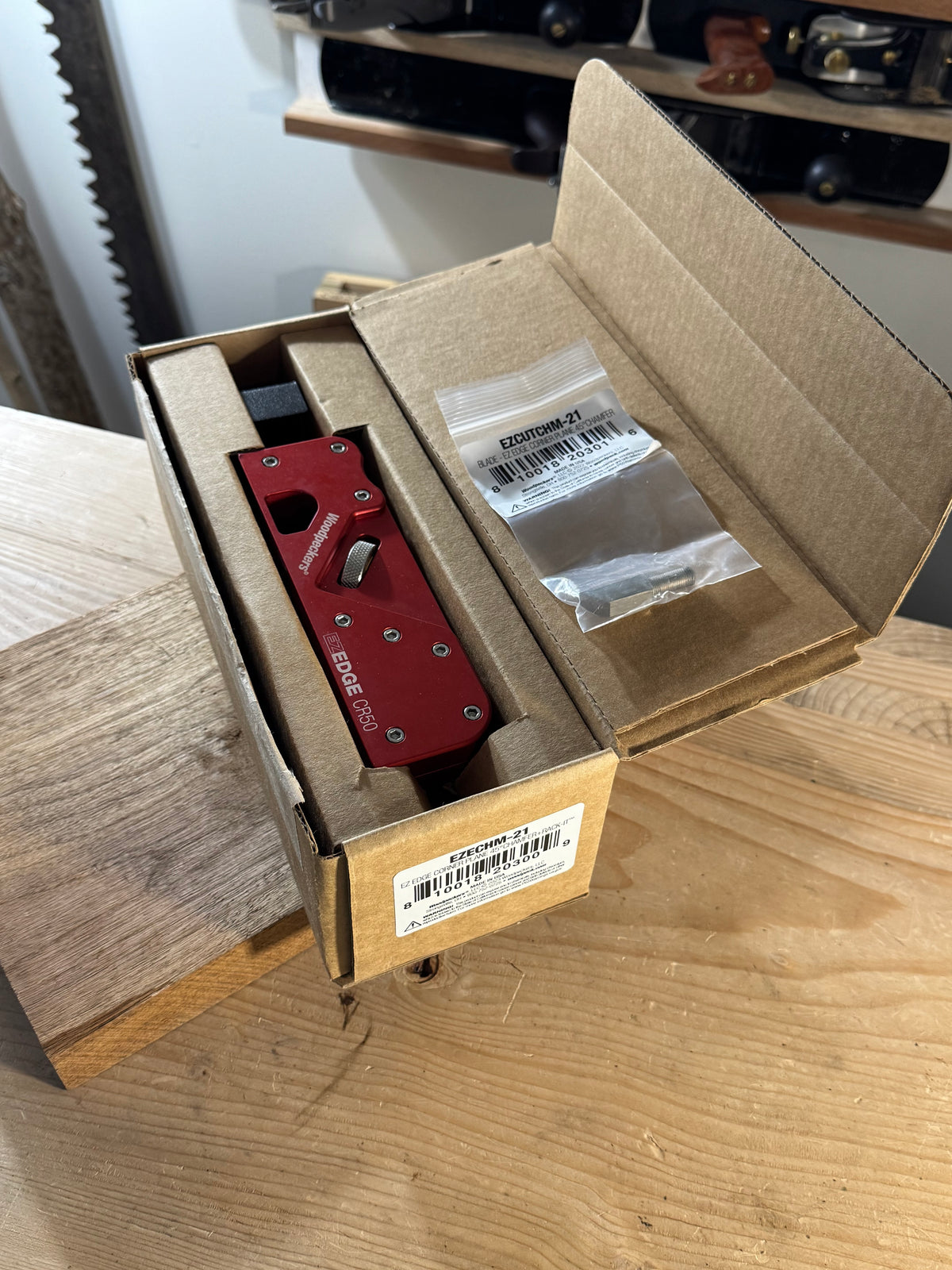 Woodpeckers EZ EDGE CR50 Corner Plane 45 degree Chamfer + RACK-IT plus one extra cutter